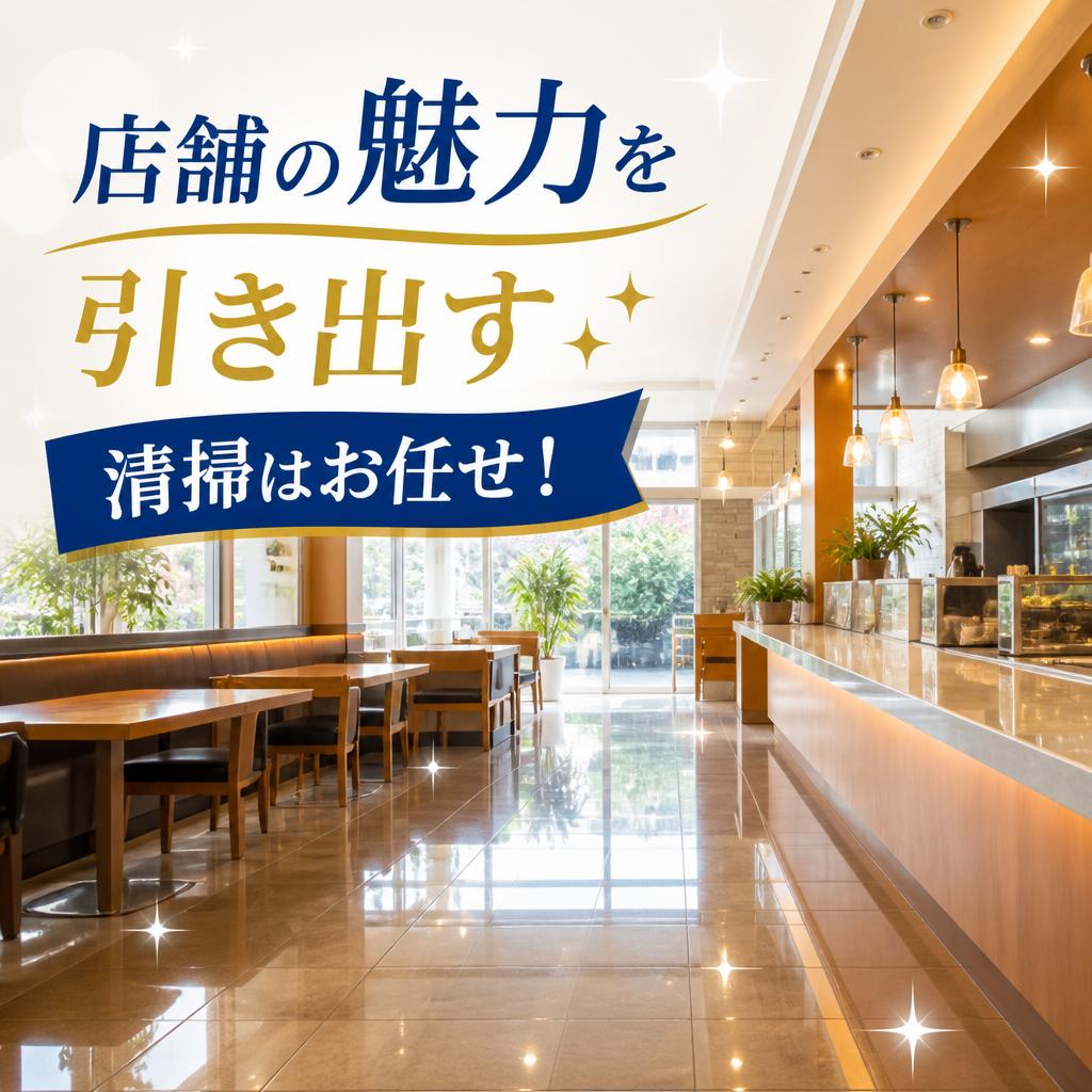 店舗の魅力を引き出す清掃はお任せ！
