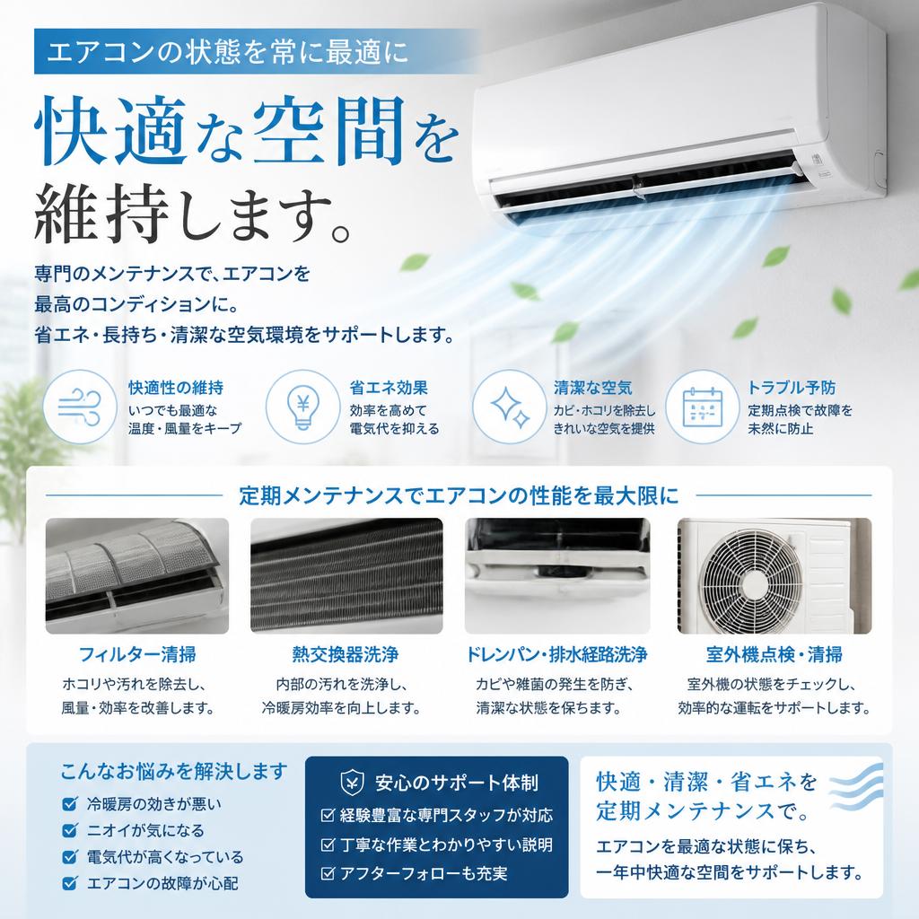 5. エアコンメンテナンスで快適空間を