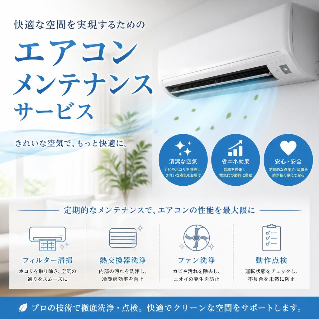 快適な空間を実現するためのエアコンメンテナンスサービス