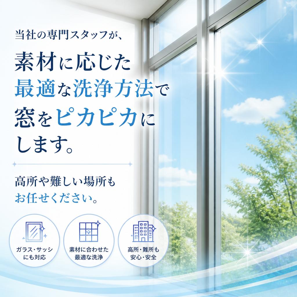 2. 透き通る清潔さを実現する窓拭きサービス
