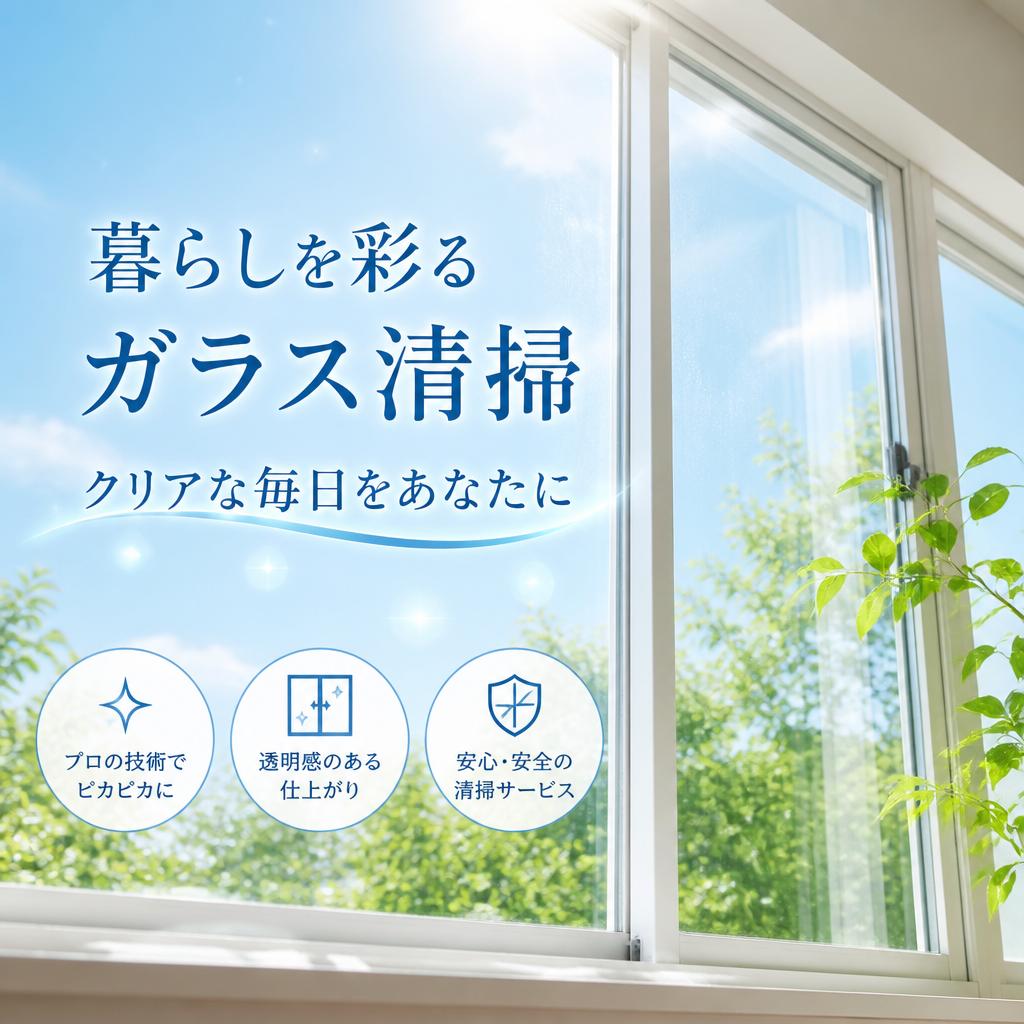暮らしを彩るガラス清掃、クリアな毎日をあなたに
